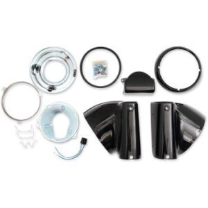 DRAG SPECIALTIES 7" Nacelle Headlight Kit - Black 2001-1482