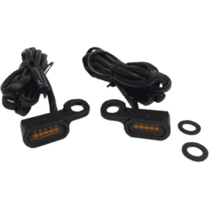 DRAG SPECIALTIES LED Handlebar Marker Lights - Hydraulic Clutch - Black/Amber 2040-2130