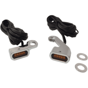 DRAG SPECIALTIES LED Handlebar Marker Lights - Chrome/Amber 2040-2140