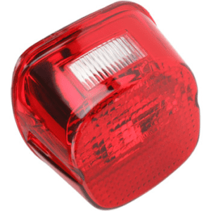 DRAG SPECIALTIES Laydown Taillight Lens with Top Tag Window Red 2010-0782