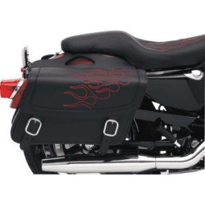 SADDLEMEN Highwayman Tattoo Saddlebags - Red - Jumbo X021-05-0422